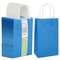 25-Pack Blue Gift Bags with Handles - Small Paper Treat Bags for Birthday, Wedding, Retail (5.3 x 3.15 x 9 inches)